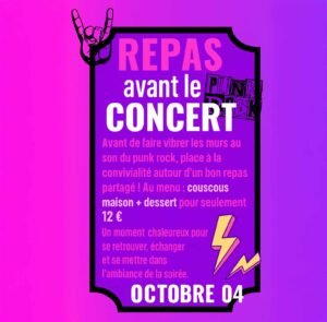 Repas punk avant le concert