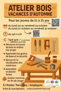 Atelier bois pour jeunes createurs